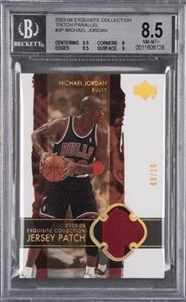 2003-04 UD "Exquisite Collection" Patch Parallel #3P Michael Jordan Card (#09/10) – BGS NM-MT+ 8.5